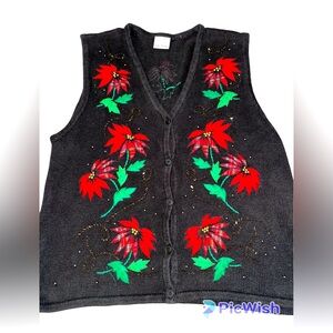 Bobbie Brooks Christmas Sweater Vest Size Large